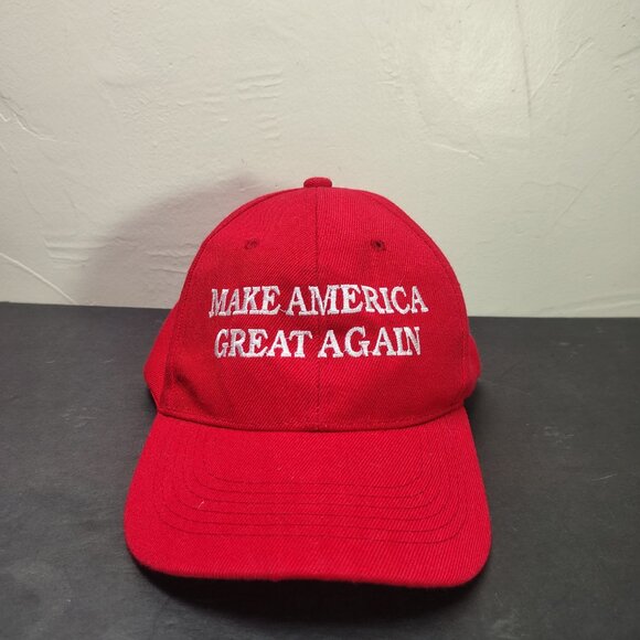 Make America Great Again Hat Cap Strap Back Red White Donald Trump MAGA - Picture 1 of 10